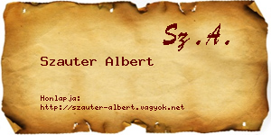 Szauter Albert névjegykártya
